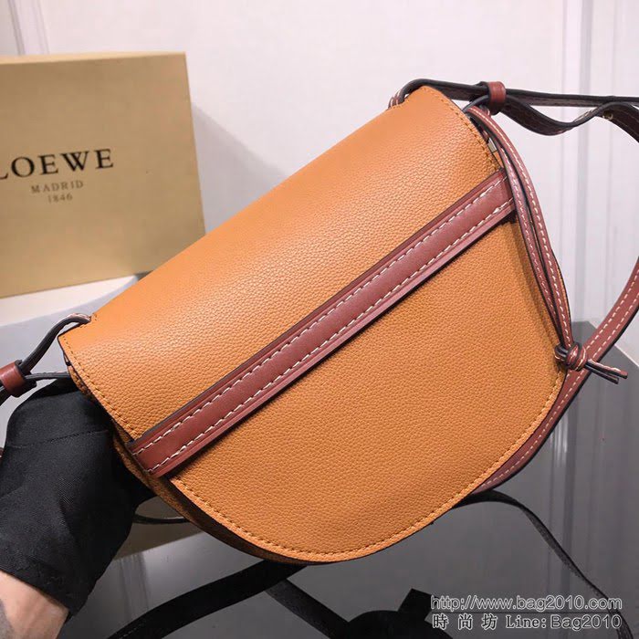 LOEWE羅意威 荔枝紋原版 2018新款 Gate 手袋 蝴蝶結包包 肩背斜挎包 男女同款 3039  jdl1090